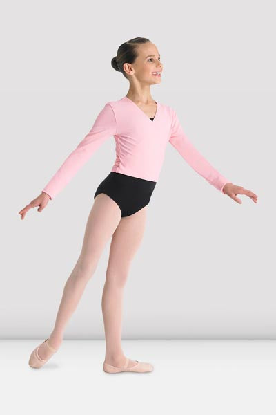 BLOCH CZ5407 Girls Cross Front Top Candy Pink